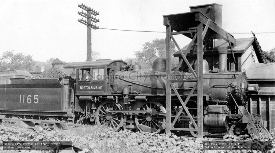 Postcard: Boston & Maine Railroad #1165 at Troy, New York